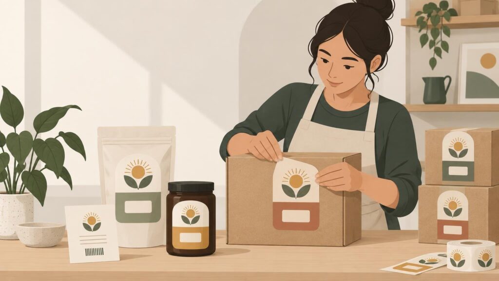 How to Design a Small Business Packaging System Around One Core Label